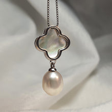 Load image into Gallery viewer, Freshwater &amp; Mother of Pearl Clover, Sterling Silver

