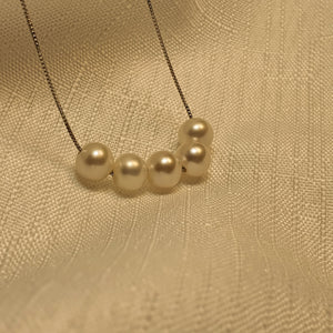 Round Freshwater Pearl Necklace, Sterling Silver