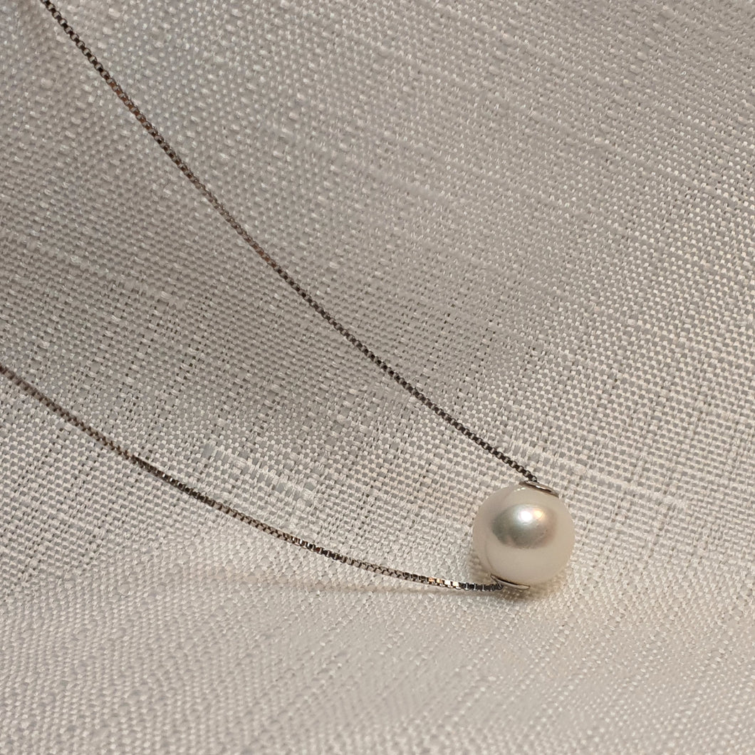 Freshwater Pendant and Chain, Sterling Silver