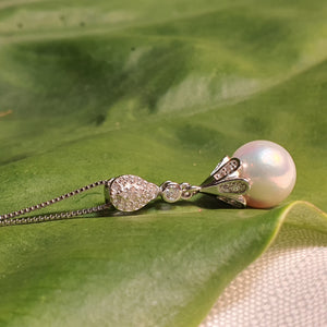 Luxurious
Baroque Pearl Pendant, Sterling Silver