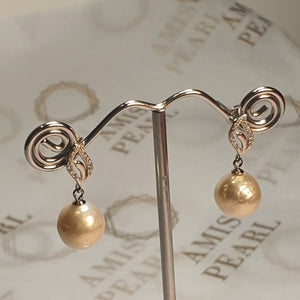 Large Baroque Pearl Earrings, Sterling Silver