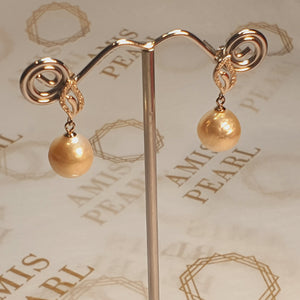 Large Baroque Pearl Earrings, Sterling Silver