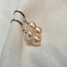 Load image into Gallery viewer, Double Pearl Earrings, Sterling Silver
