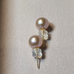 Freshwater Cultured Multi-colour Pearl Stud Earring, 18k Gold