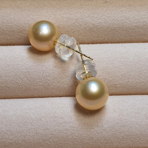 Freshwater Cultured Multi-colour Pearl Stud Earring, 18k Gold