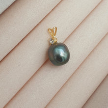 Load image into Gallery viewer, French Tahitian Baroque Pearl, 18k Yellow Gold Jewellery, 9mm
