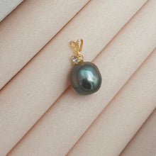 Load image into Gallery viewer, French Tahitian Baroque Pearl, 18k Yellow Gold Jewellery, 9mm
