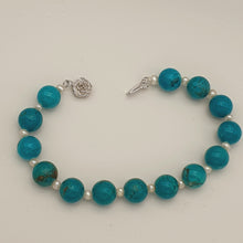 Load image into Gallery viewer, Large Turquoise &amp; Pearl Strand Set, Sterling Silver
