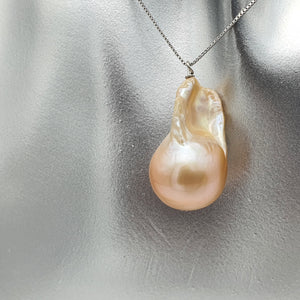 XLarge Baroque Pearl Necklace, Sterling Silver