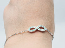 Load image into Gallery viewer, Infinity White Opal Bracelet, Sterling Silver
