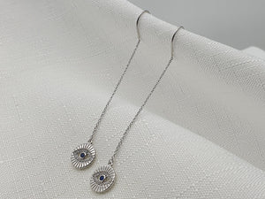 Evil Eye _ Nazar Earrings, Sterling Silver