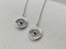 Load image into Gallery viewer, Evil Eye _ Nazar Earrings, Sterling Silver
