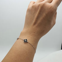Load image into Gallery viewer, Small Clover Bracelet, silver jewellery
