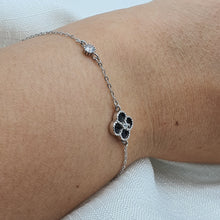 Load image into Gallery viewer, Small Clover Bracelet, silver jewellery
