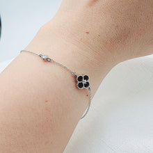 Load image into Gallery viewer, Black Clover Bracelet, silver jewellery
