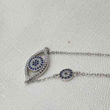 Load image into Gallery viewer, Evil Eye Double Icon Bracelet, Sterling Silver

