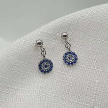 Load image into Gallery viewer, Small Evil Eye Stud Earrings, Sterling Silver
