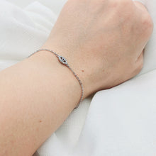 Load image into Gallery viewer, Evil Eye Icon Bracelet, Sterling Silver
