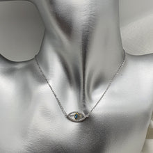 Load image into Gallery viewer, Evil Eye Necklace, Sterling Silver
