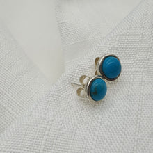 Load image into Gallery viewer, Turquoise Stud Earring, Sterling Silver
