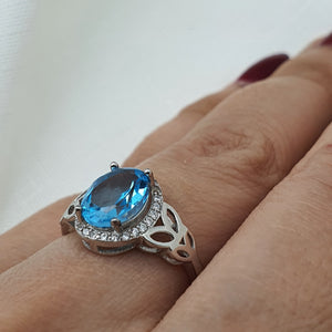 Sky Blue Topaz Jewellery Set, Sterling Silver