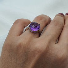 Load image into Gallery viewer, Natural Amethyst Ring, Sterling Silver
