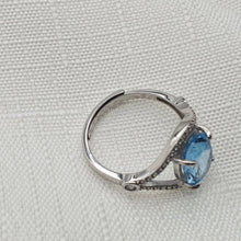 Load image into Gallery viewer, Sky Blue Topaz Ring, Sterling Silver
