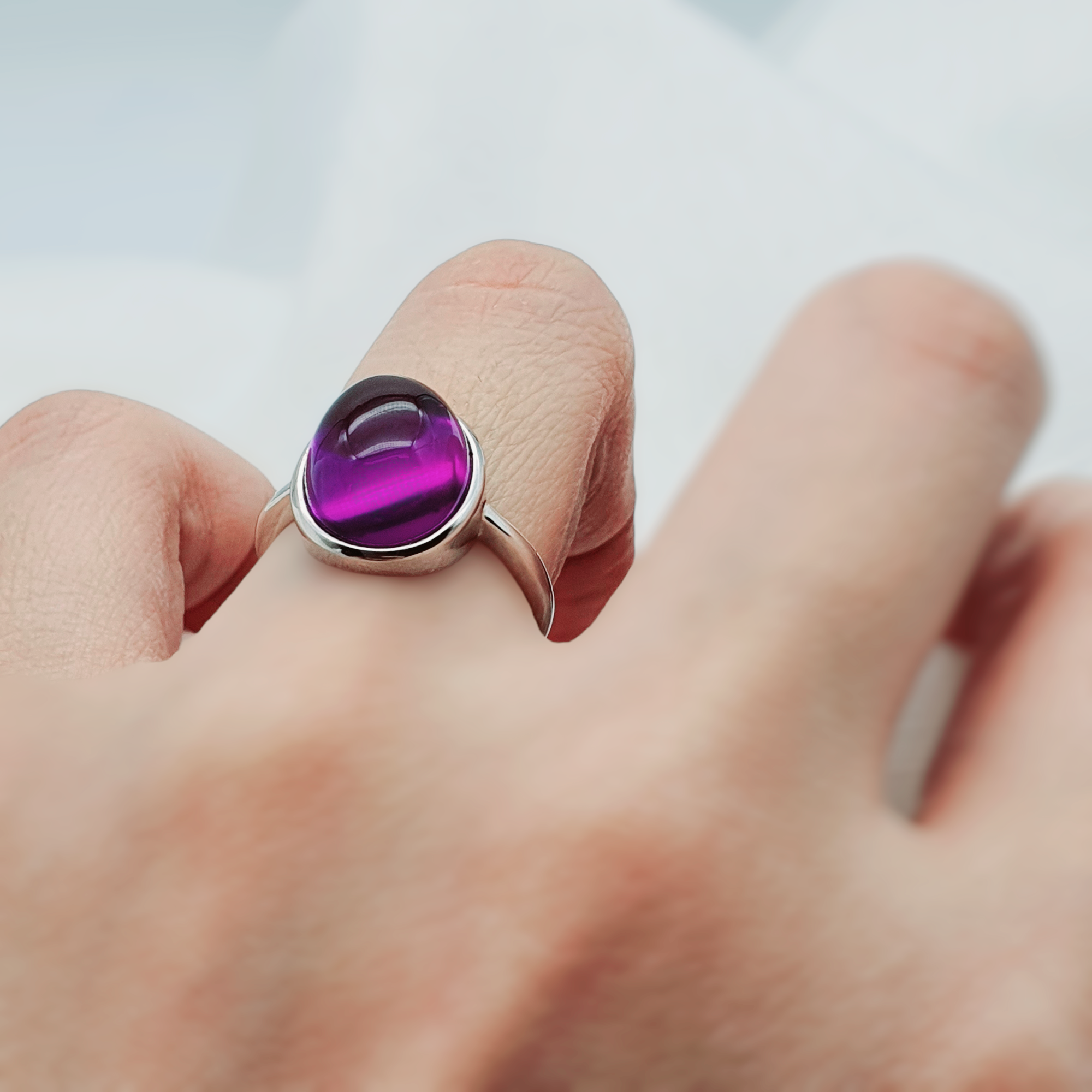 Ring shop amethyst stone