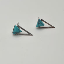 Load image into Gallery viewer, Turquoise Stud Earrings, Sterling Silver
