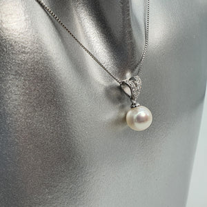 Round Freshwater Pearl Pendant, Sterling Silver
