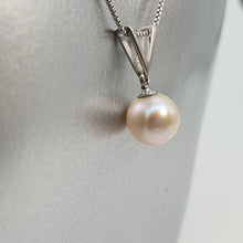 Load image into Gallery viewer, Round Freshwater Pearl Pendant, Sterling Silver
