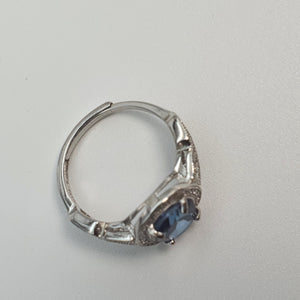 Tanzanite Gemstone Ring, Sterling Silver
