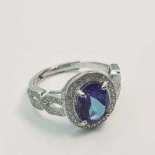 Load image into Gallery viewer, Tanzanite Gemstone Ring, Sterling Silver
