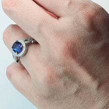 Load image into Gallery viewer, Tanzanite Gemstone Ring, Sterling Silver
