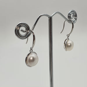 Multicoloured Freshwater Pearl Hook Earrings, Sterling Silver