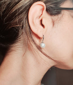 Multicoloured Freshwater Pearl Hook Earrings, Sterling Silver