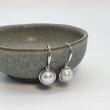 Load image into Gallery viewer, Multicoloured Freshwater Pearl Hook Earrings, Sterling Silver
