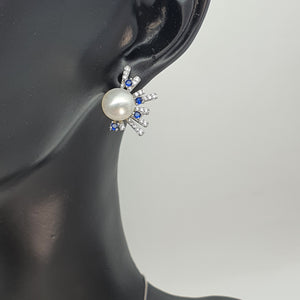 Freshwater Button Pearl Set, Sterling Silver