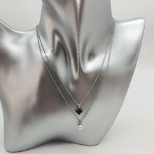 Load image into Gallery viewer, Freshwater Double Layered Necklace, Sterling Silver
