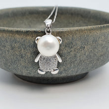 Load image into Gallery viewer, Freshwater Pearl Pendant &amp; Necklace, Teddy Bear Design
