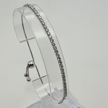 Load image into Gallery viewer, Sparkling Slider Tennis Bracelet, Sterling Silver
