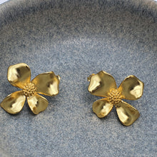Load image into Gallery viewer, Modern 3D Flower Stud Earrings,Gold Jewelry
