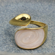 Load image into Gallery viewer, Mother of Pearl Golden Ring, Sterling Silver
