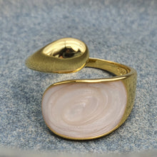 Load image into Gallery viewer, Mother of Pearl Golden Ring, Sterling Silver
