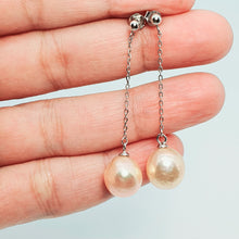Load image into Gallery viewer, Large Multi-Coloured Baroque Pearl Earrings, Sterling Silver
