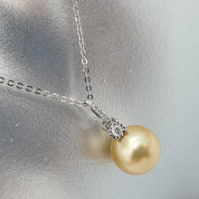 Load image into Gallery viewer, Golden South Sea Pearl &amp; Diamonds Pendant, 18k Gold
