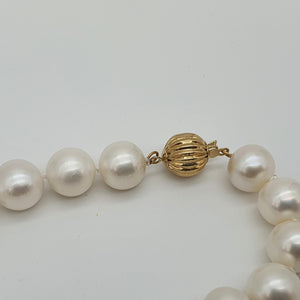 Large Freshwater Pearl Bracelet,14K Yellow Gold Clasp