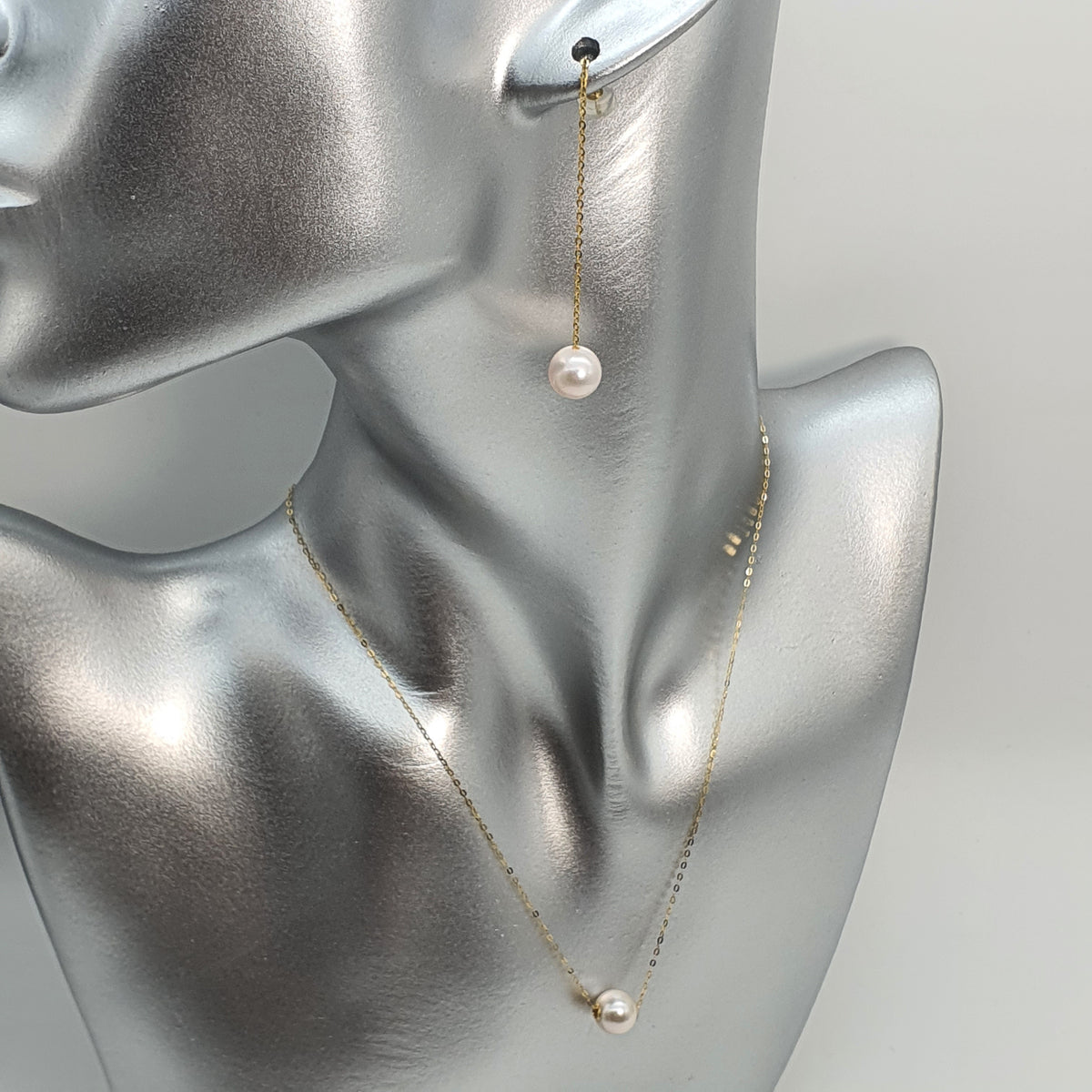 Japanese Akoya Pearl Jewellery Set, 18k Yellow Gold | Amis pearl
