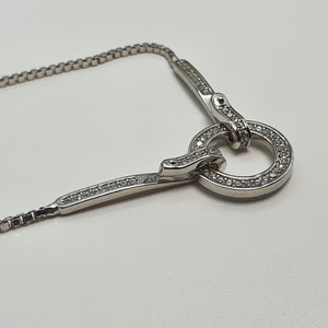 Round Cubic-zirconia Charm Bracelet, Sterling Silver