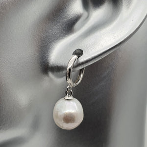 Edison Pearl Earrings, Sterling Silver